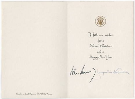 1963 White House Christmas Card Signed by President and Mrs. Kennedy  (PSA/DNA)-(One of Only 15 Signed Prior to Death)